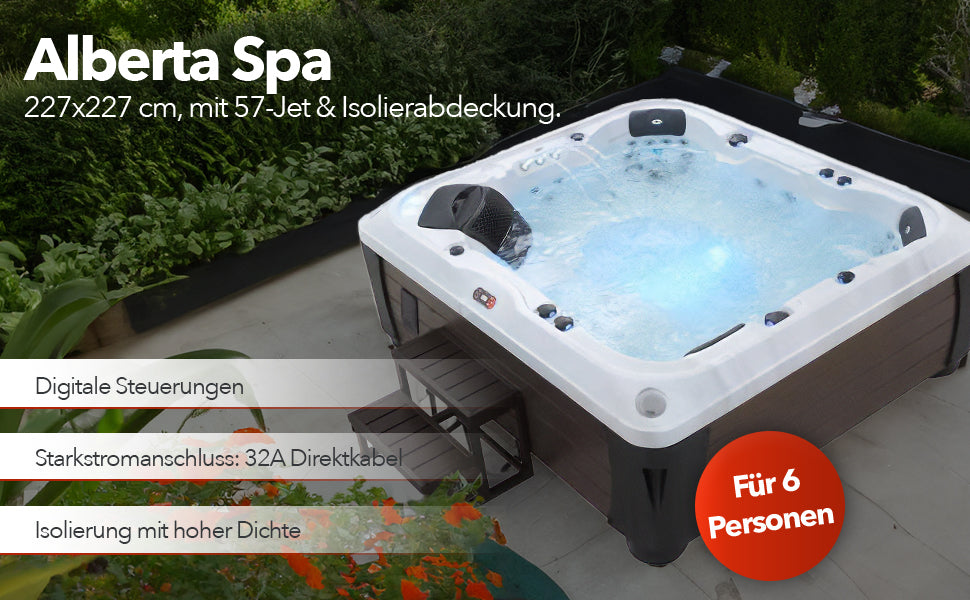 Alberta UV 7-Personen Whirlpool 2,4L x 2,16B x 0,93H m