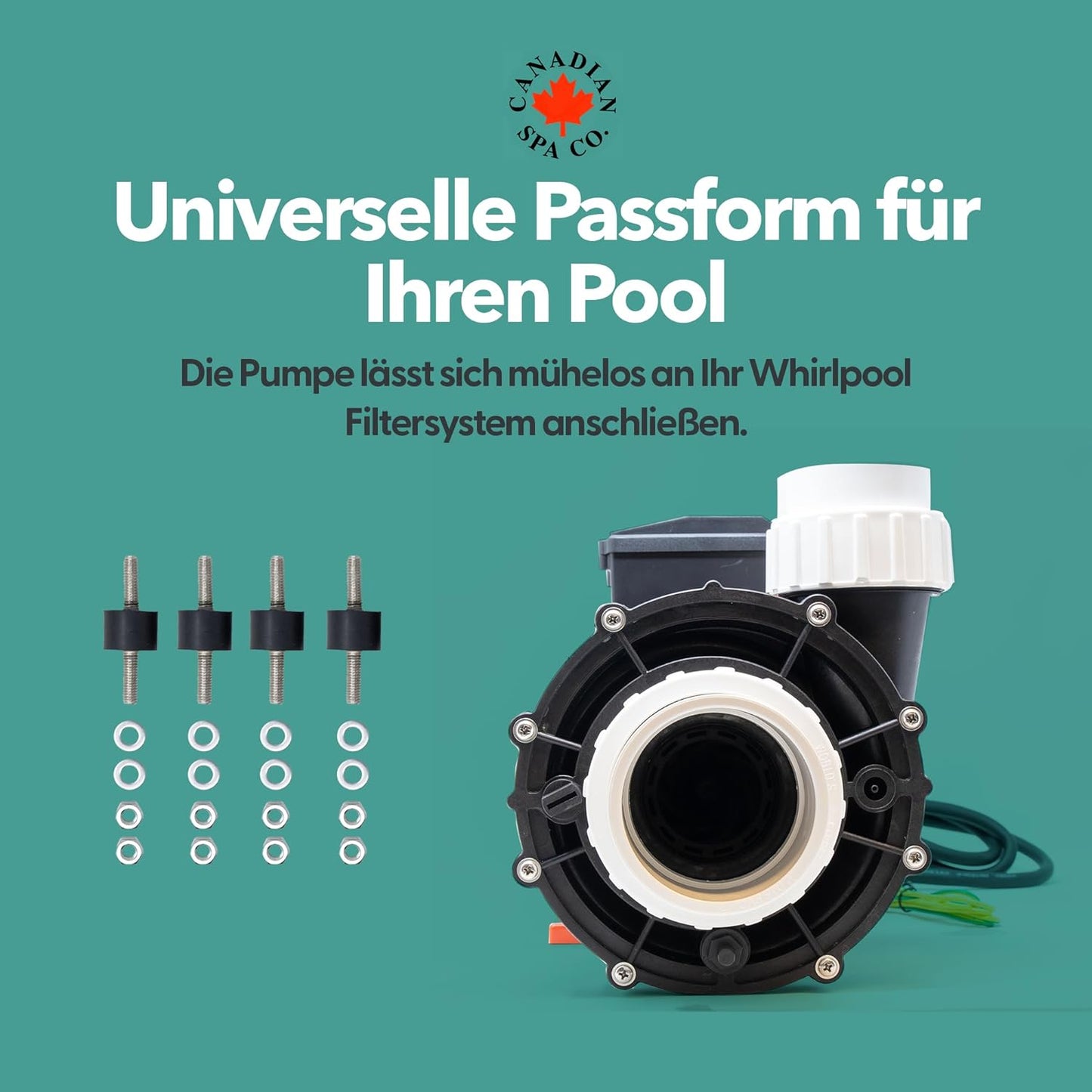 3 PS Massagepumpe 2 Speed 2200W/450W Whirlpool Pumpe WP300-II 2.6" x 2"