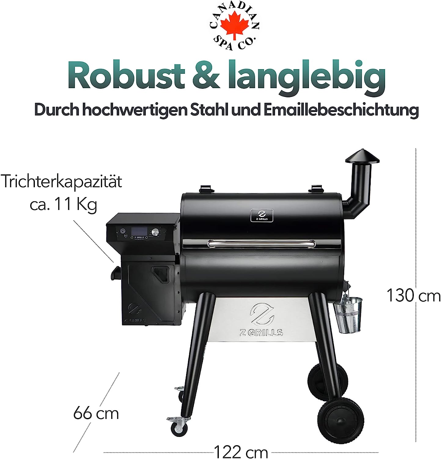 BBQ Smoker Grill mit 2 x eingebauten Temperaturfühlern