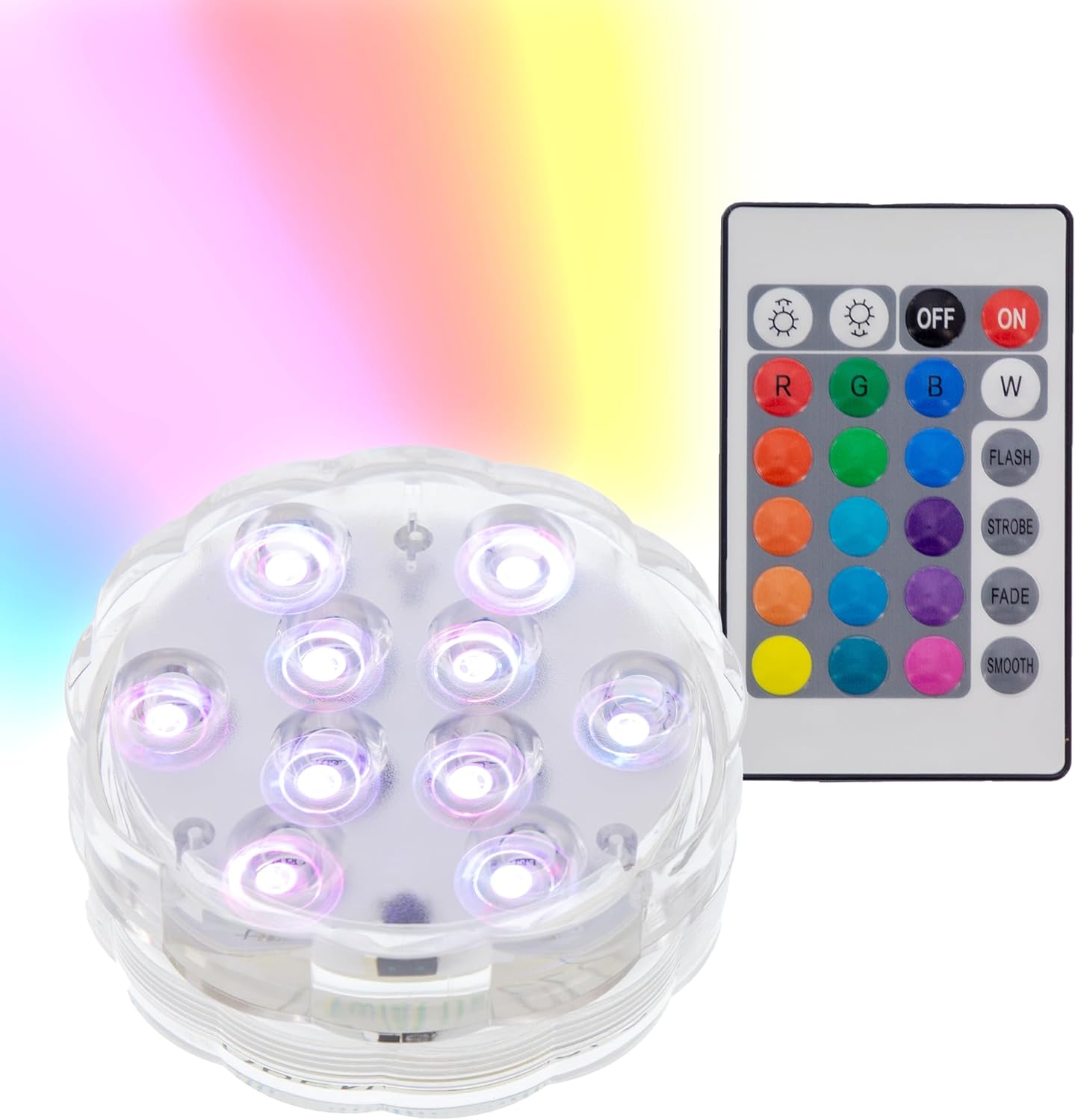 Whirlpool LED Licht mit Fernbedienung, 16 Farben, 7 Helligkeitsstufen, 4 Szenarien, 5m Reichweite, Whirlpool Zubehör
