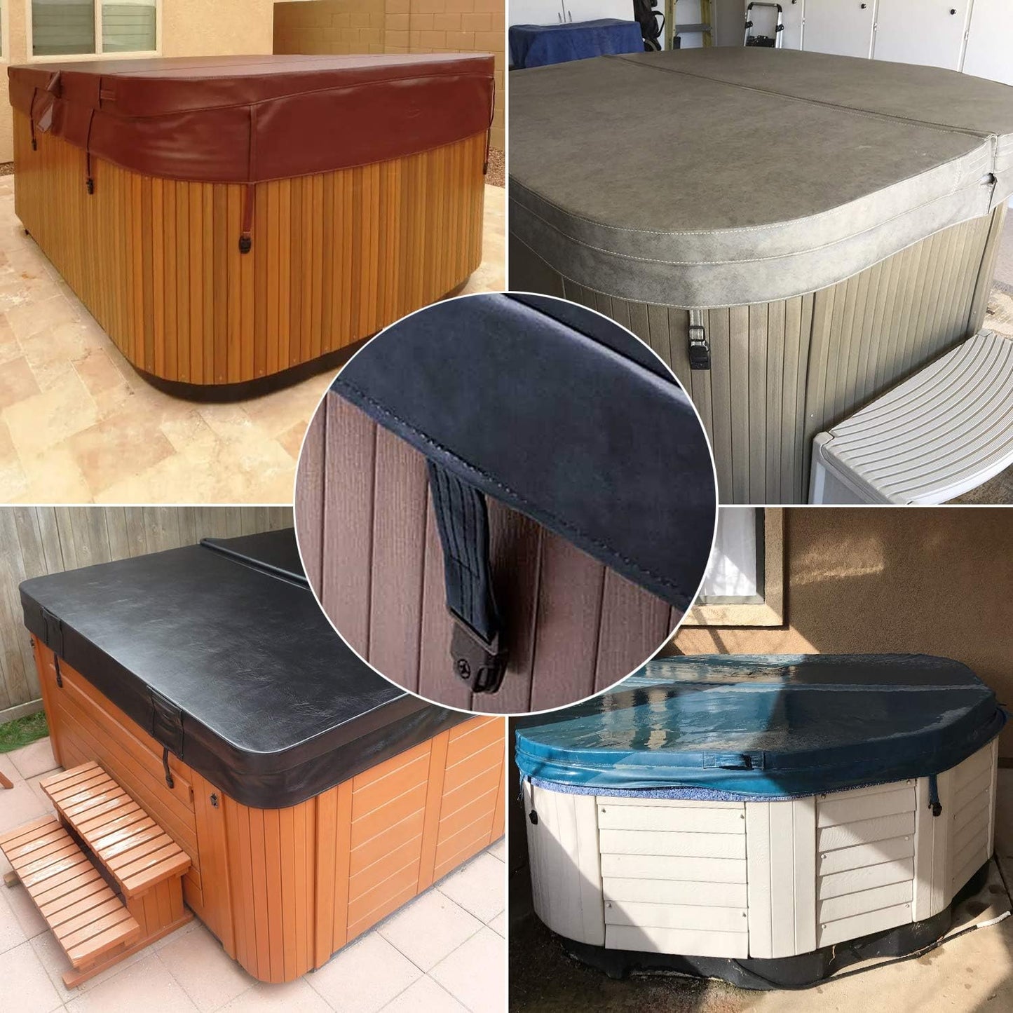 4-teiliges Spa-Whirlpool-Abdeckungsverschluss- und Schloss-Set, einschließlich Schlüssel und Schrauben, Gurtbandschließe Gleitschlösser, ideal für Spa-Whirlpool-Abdeckungsreparatur-Set.