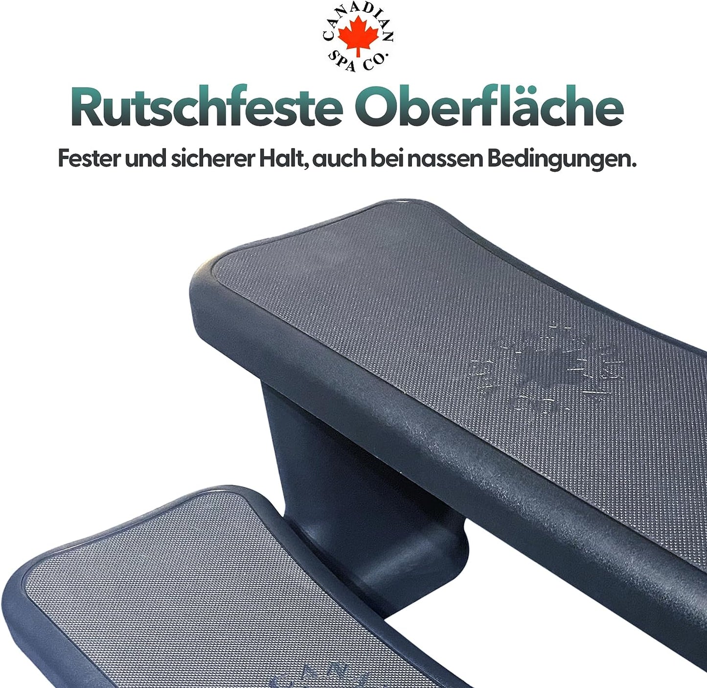 Universaltreppe für Whirlpool, 2 Stufen, 40 x 72 x 52 cm, Einstiegshilfe Pool, rutschfest und tragbar, Whirlpool Zubehör