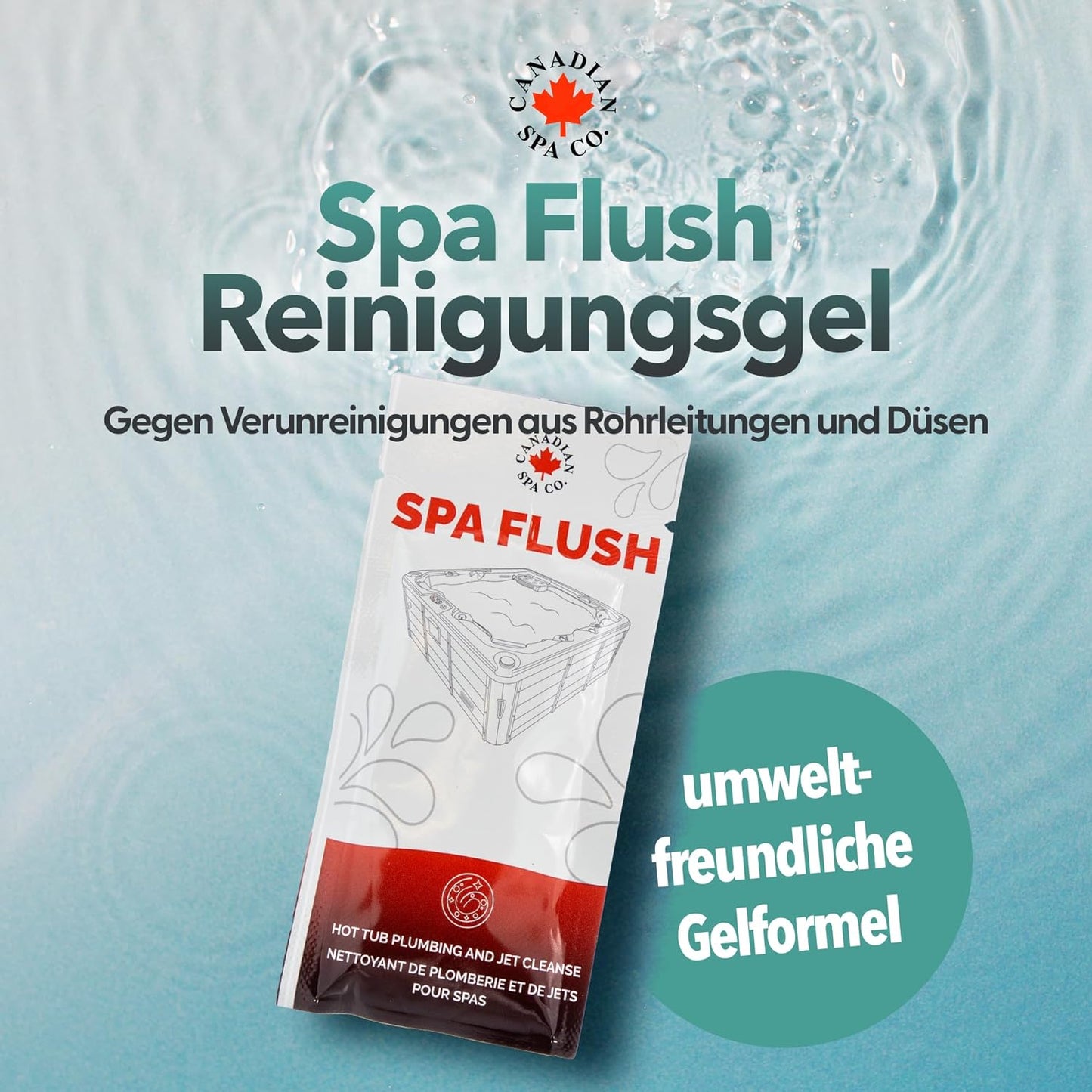 Spa-Spülung für Whirlpool-Rohrleitungen und Düsenreinigung (15ml Einzelsachet)