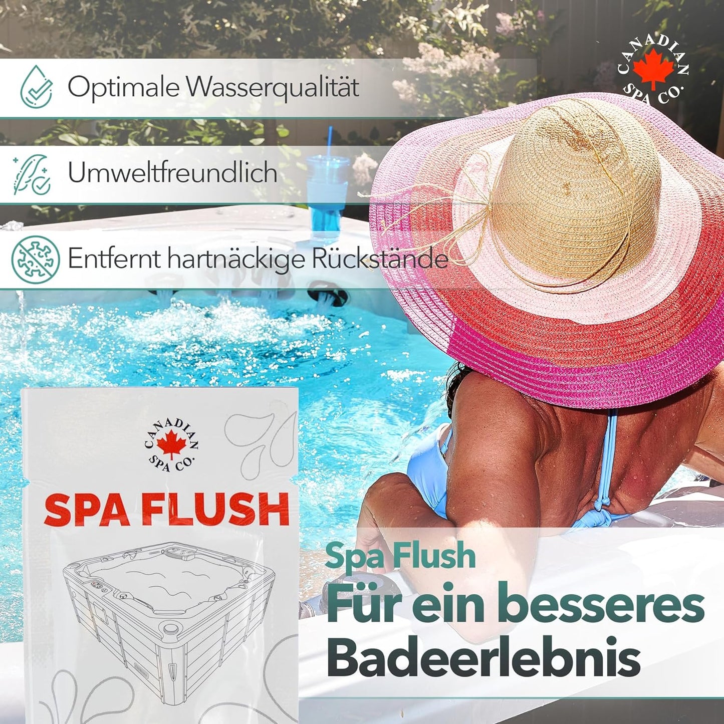 Spa-Spülung für Whirlpool-Rohrleitungen und Düsenreinigung (15ml Einzelsachet)