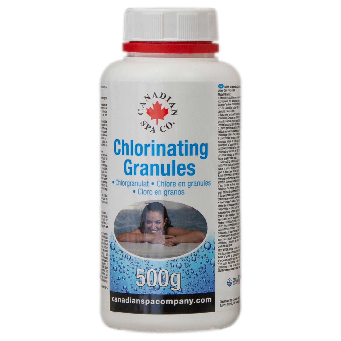 Pool Starterset Wasserpflege 5-teilig mit Chlorgranulat, Schaum Entferner, pH Heber und Senker und Teststreifen, Poolpflege Set
