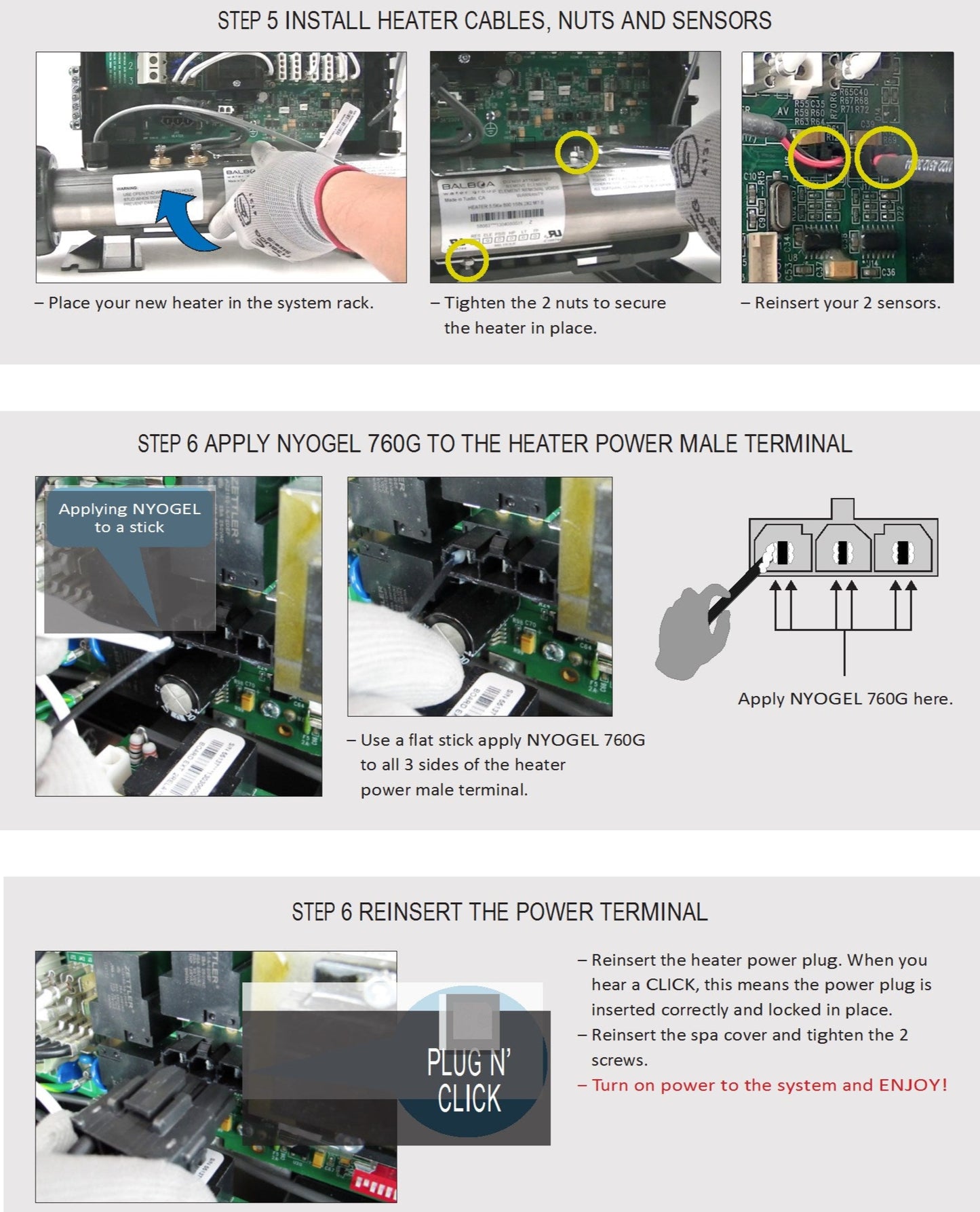 Balboa 3KW Heizung Plug N' Click für BP600/2100
