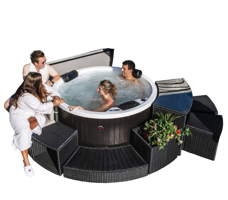 Sitzbank mit Kissen - Randmöblierung für runde Whirlpools
