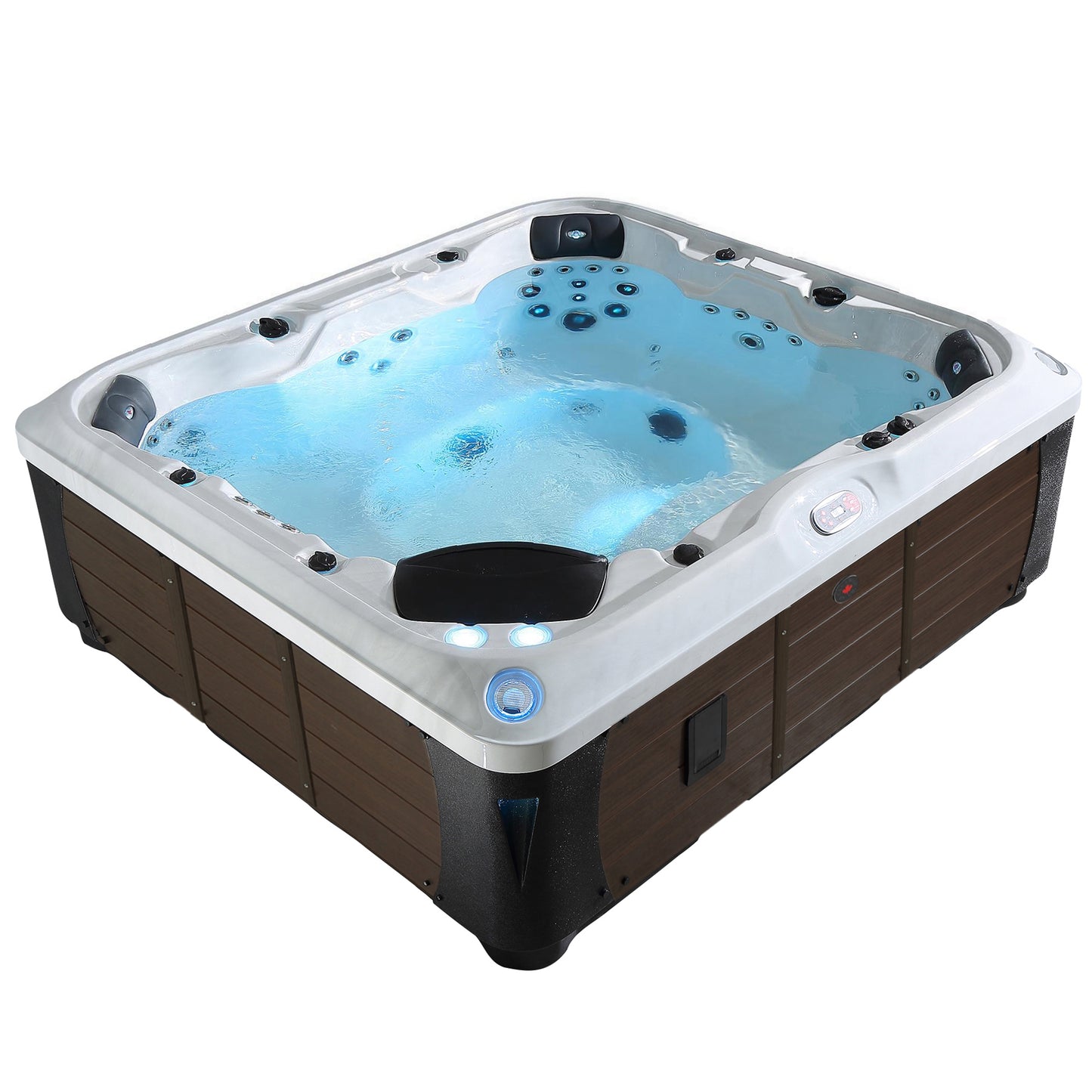 Kingston UV 7-Personen Whirlpool 7 Personen mit LED Beleuchtung, Lautsprecher, Aromatherapie und Isolierabdeckung