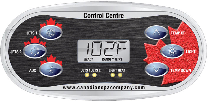 Aufkleber Bedienfeld BALBOA TP600 (J2) (P/N: 13323)