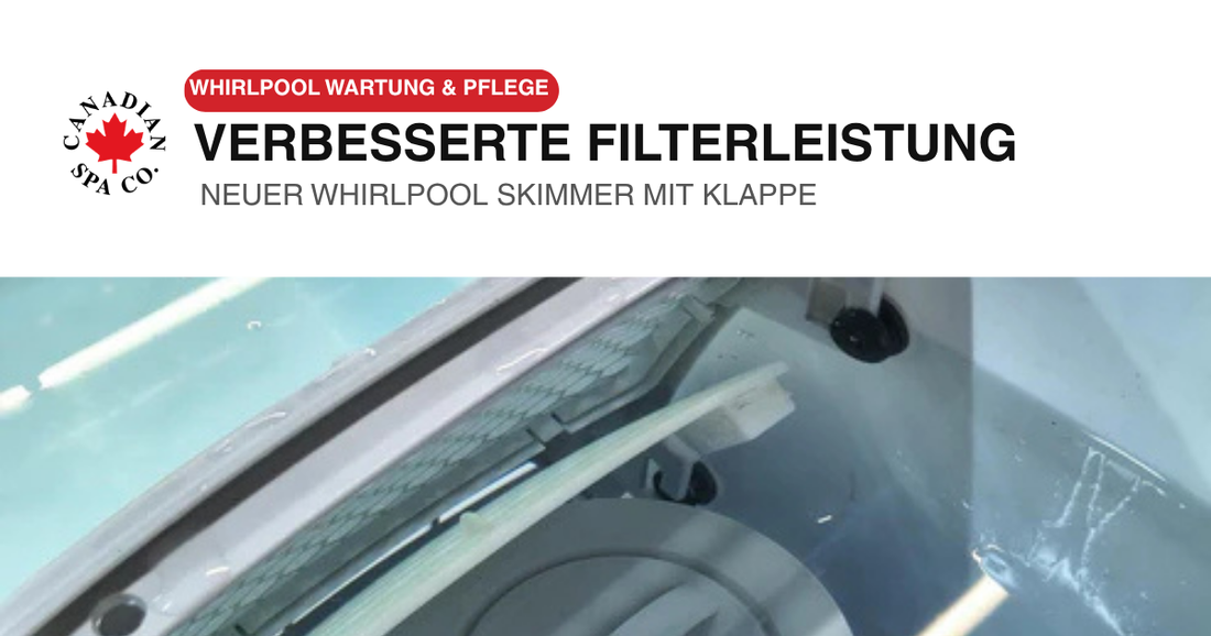 Canadian Spa Whirlpool Skimmer mit Klappe zur verbesserten Wasserführung und Filterleistung