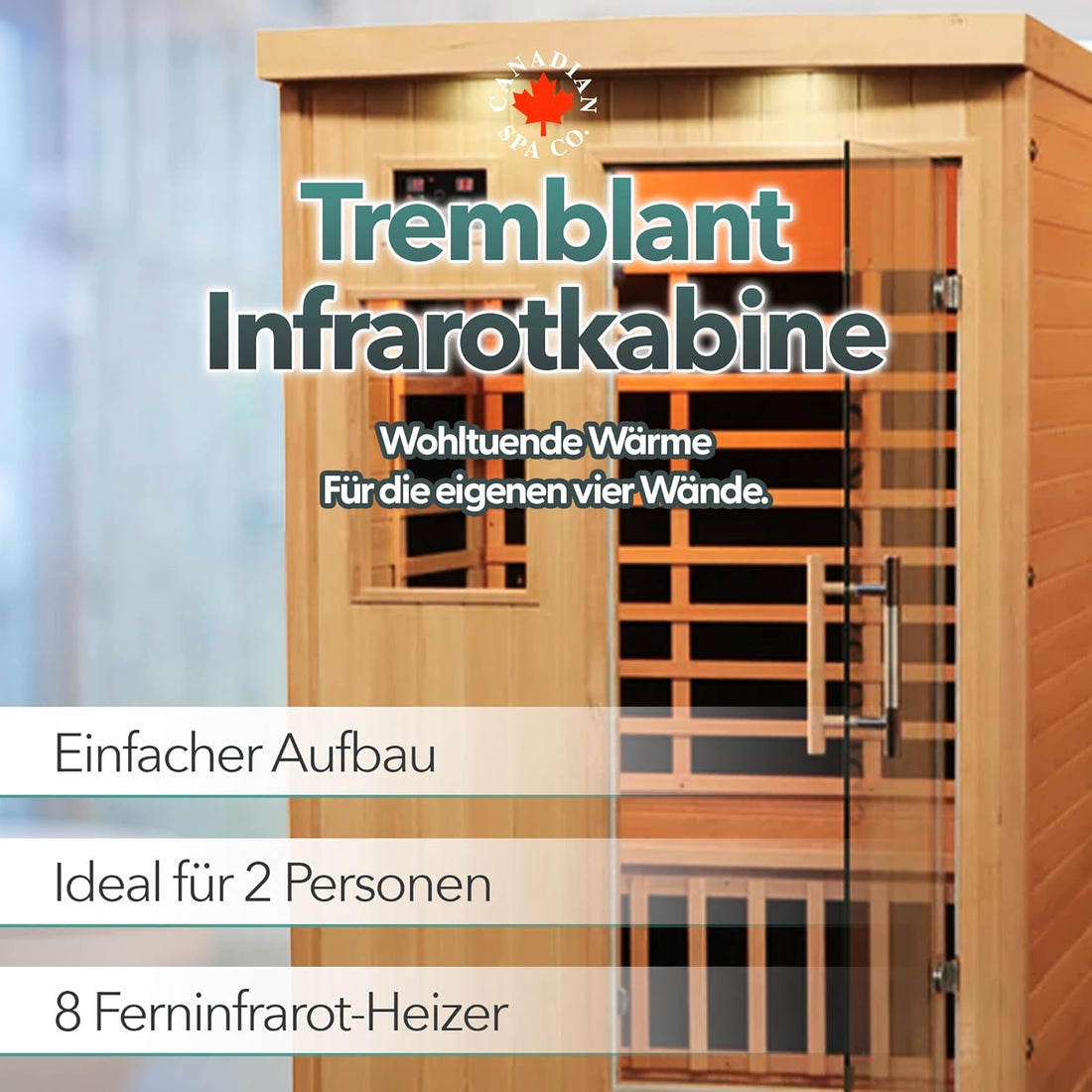 Entspannung und Wellness für Zuhause: Die Tremblant Infrarot Sauna von Canadian Spa GmbH