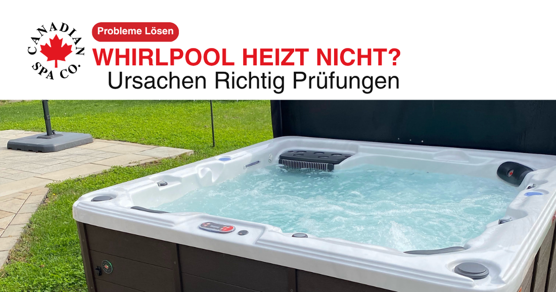 Canadian Spa Whirlpool mit Bedienfeld bei der Prüfung eines Heizproblems