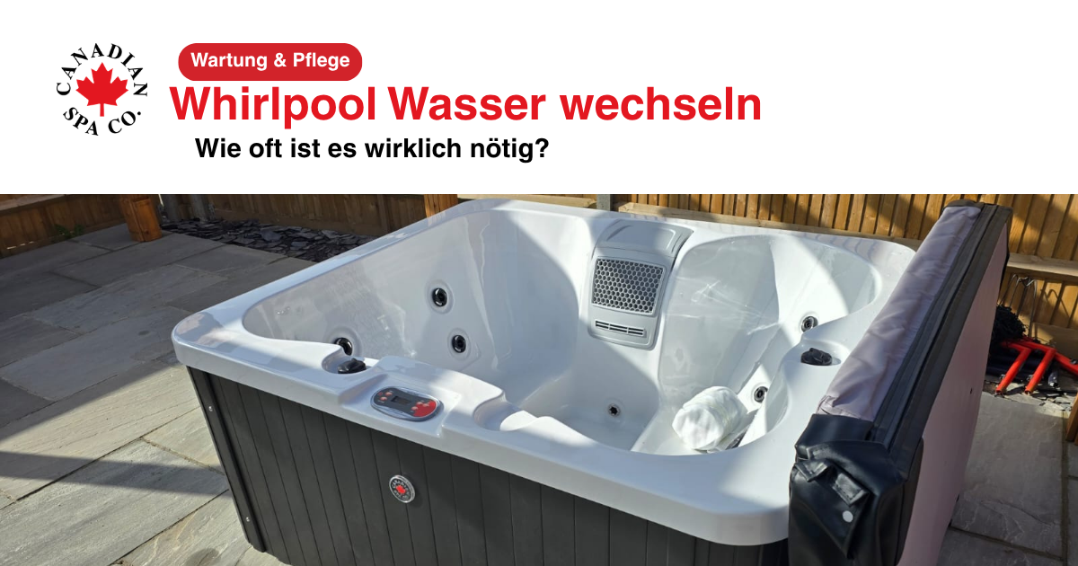 Whirlpool-Wasser wird mit einem Schlauch gewechselt