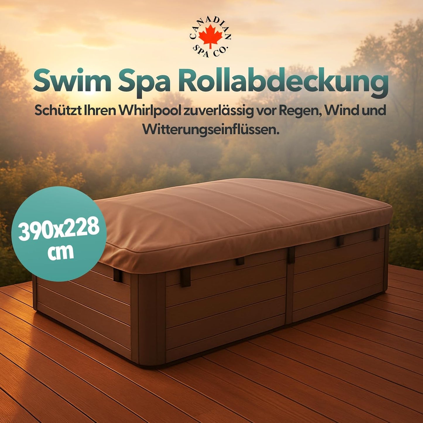 Rollo-Abdeckung für ein 13 Fuß Schwimm-Spa