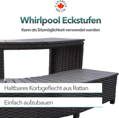 Ecktreppe - Randmöblierung für eckige Whirlpools