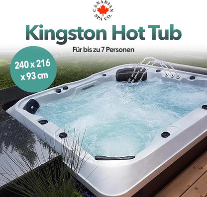 Kingston UV 7-Personen Whirlpool 7 Personen mit LED Beleuchtung, Lautsprecher, Aromatherapie und Isolierabdeckung