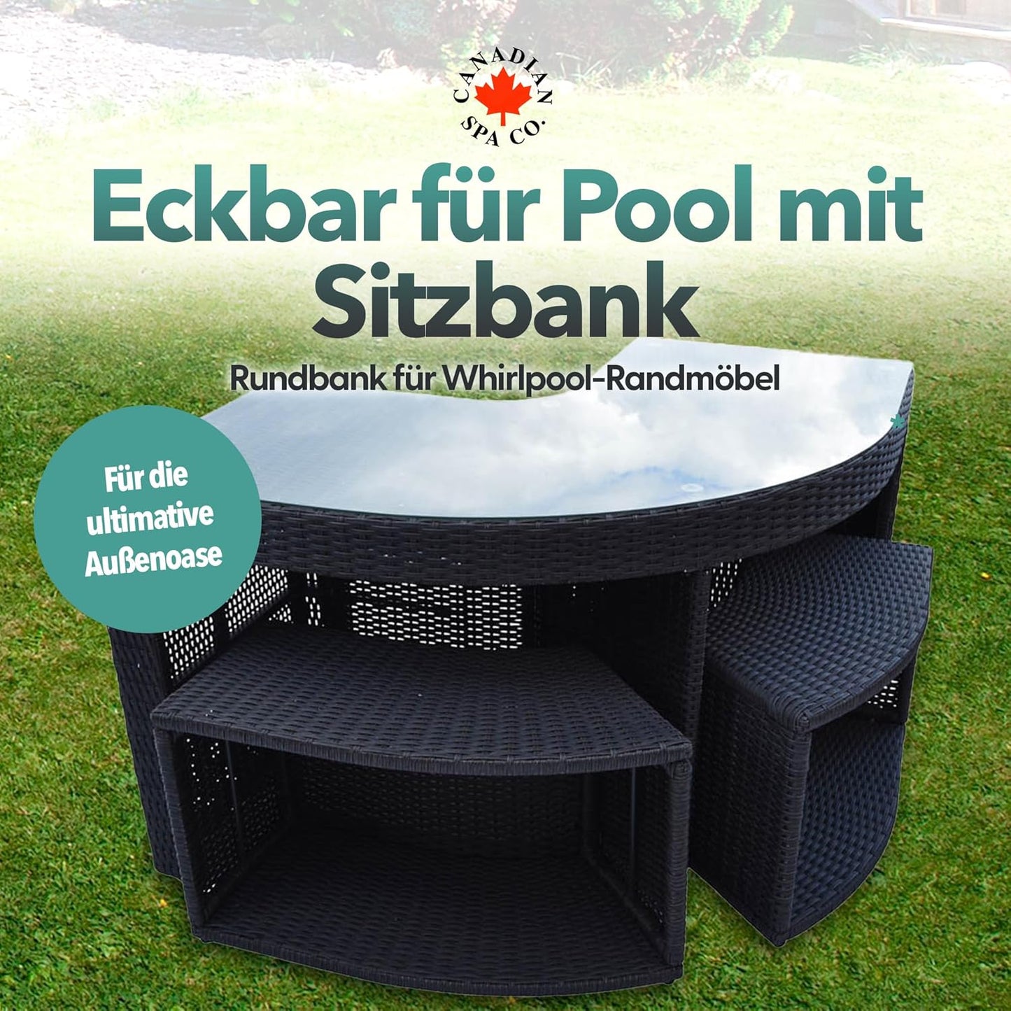 Eck-Bar - Randmöblierung für eckige Whirlpools