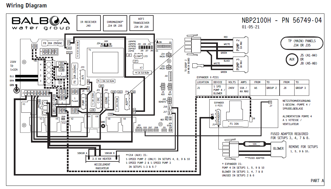 Balboa BP21 3kw Steuerungspaket WLAN-fähig & Clim8zone 56749-06