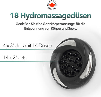 Cornwall UV Plug & Play 13 amp 5-Personen-Whirlpool. 1980x1980x730mm