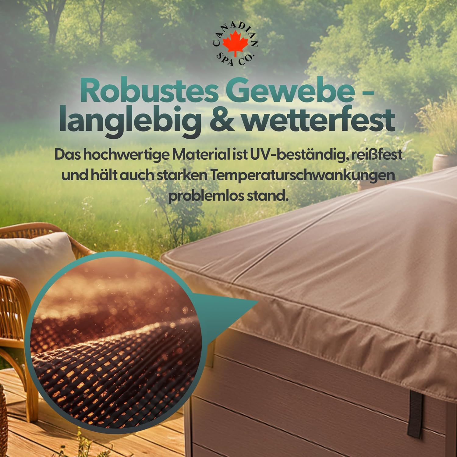 Swim Spa - Robustes Gewebe - langlebig und wetterfest 