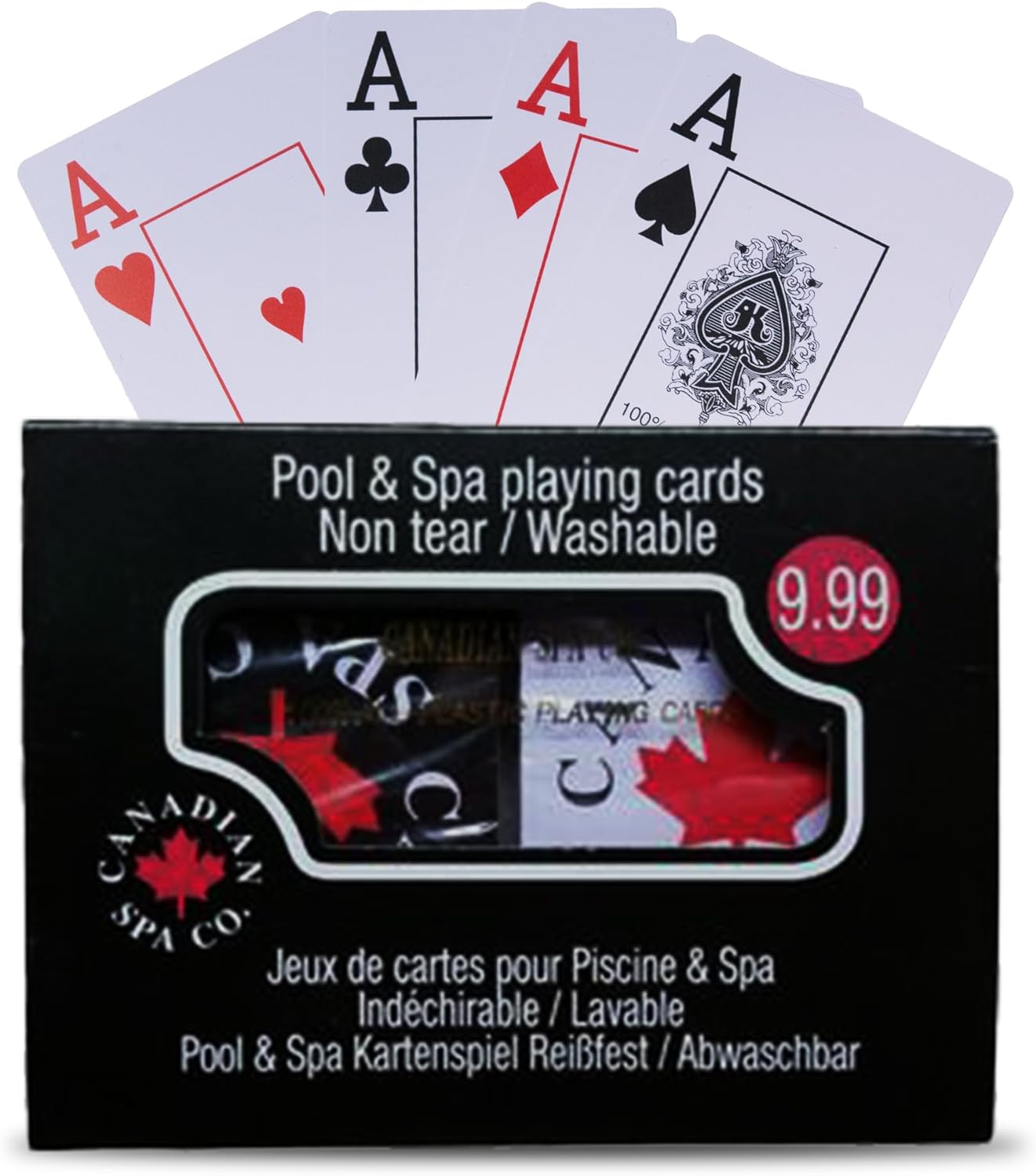 Wasserfeste Spielkarten 2 Kartendecks aus Kunststoff für Whirlpool und Spa