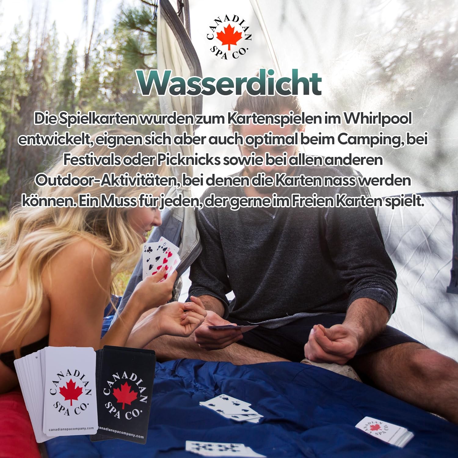Wasserfeste Spielkarten für Whirlpool und Outdoor-Anwendung