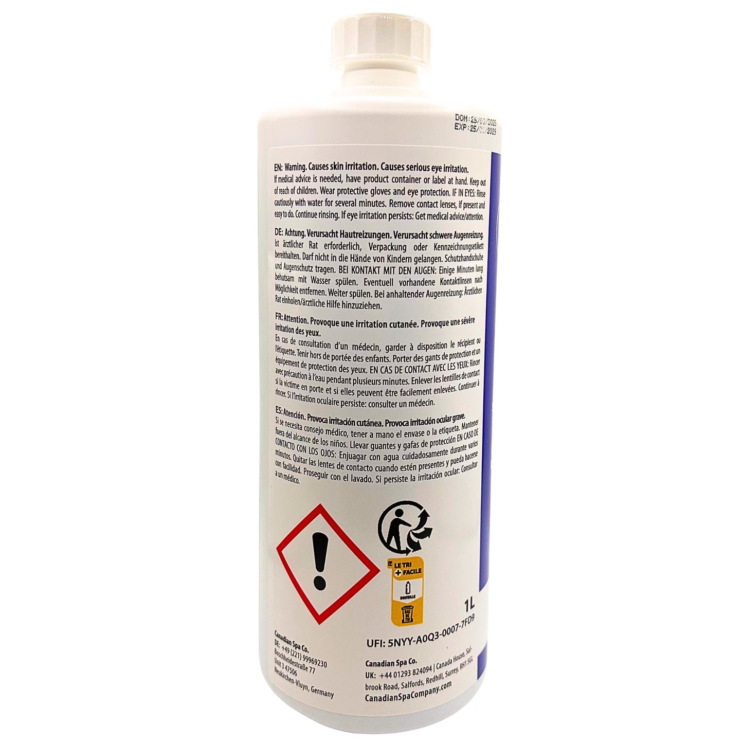 Fix A Leak 1L Sicherheitshinweise und Anwendung für Whirlpool Dichtmittel