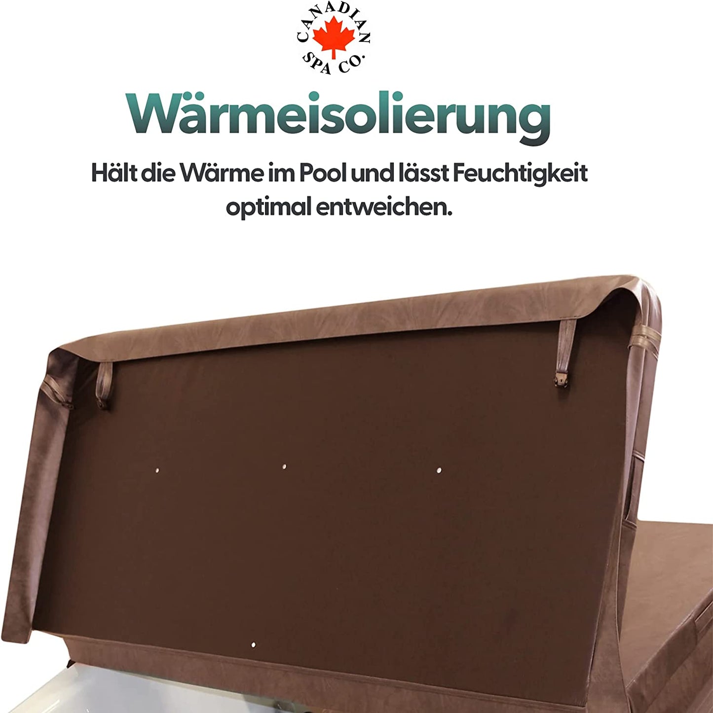 Whirlpoolabdeckung mit Wärmeisolierung – hält die Wärme im Pool und lässt Feuchtigkeit optimal entweichen, Canadian Spa