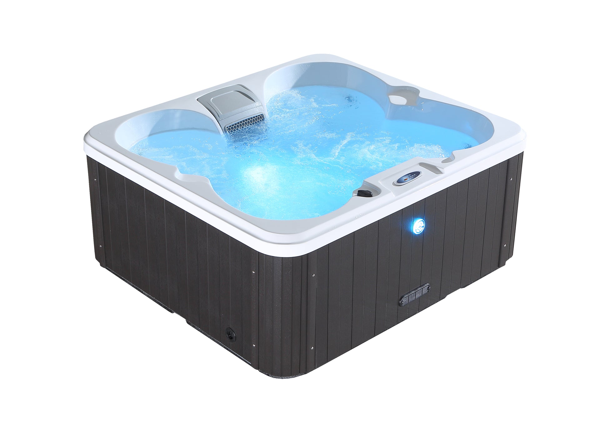 Canadian Spa Company_ KH-10164_Gander_Rectangular_Plug_&_Play_4-Person_15-Jet Hot Tub_Blackout Insulation_UV Light Water Care_Patio Spas