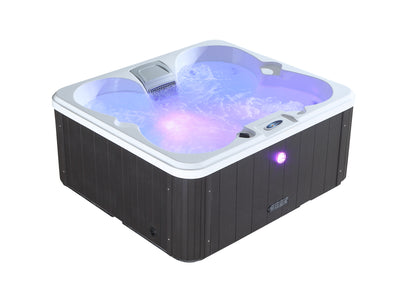 Canadian Spa Company_ KH-10164_Gander_Rectangular_Plug_&_Play_4-Person_15-Jet Hot Tub_Blackout Insulation_UV Light Water Care_Patio Spas