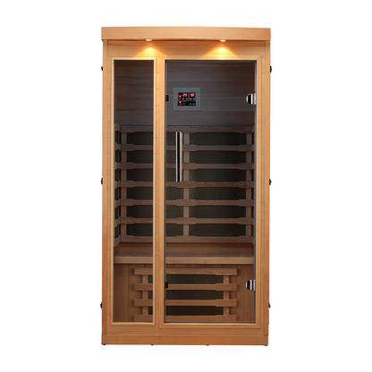 Chilliwack Infrarotkabine  102 x 97 x 191 cm, Infrarotsauna mit Bluetooth-Audio und LED-Beleuchtung, Sauna für Zuhause